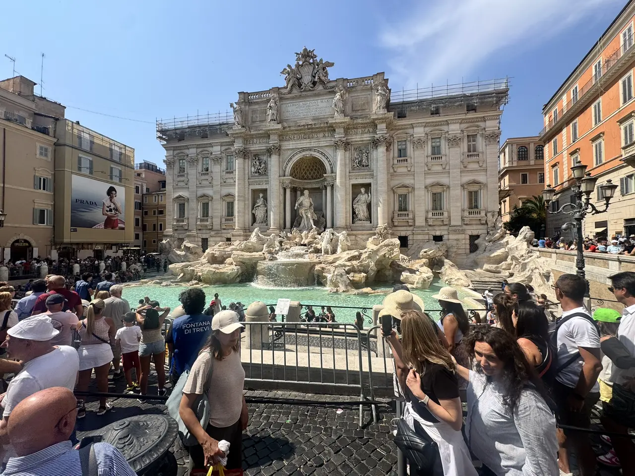 A wide view recorded near Trevi Fountain on June 21, 2025.