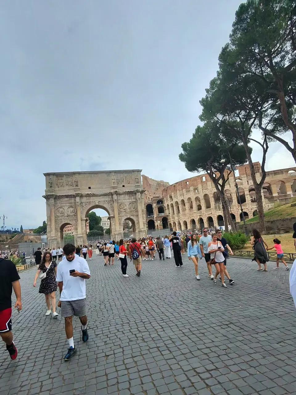 A vertical detail recorded near Colosseum on June 22, 2025.
