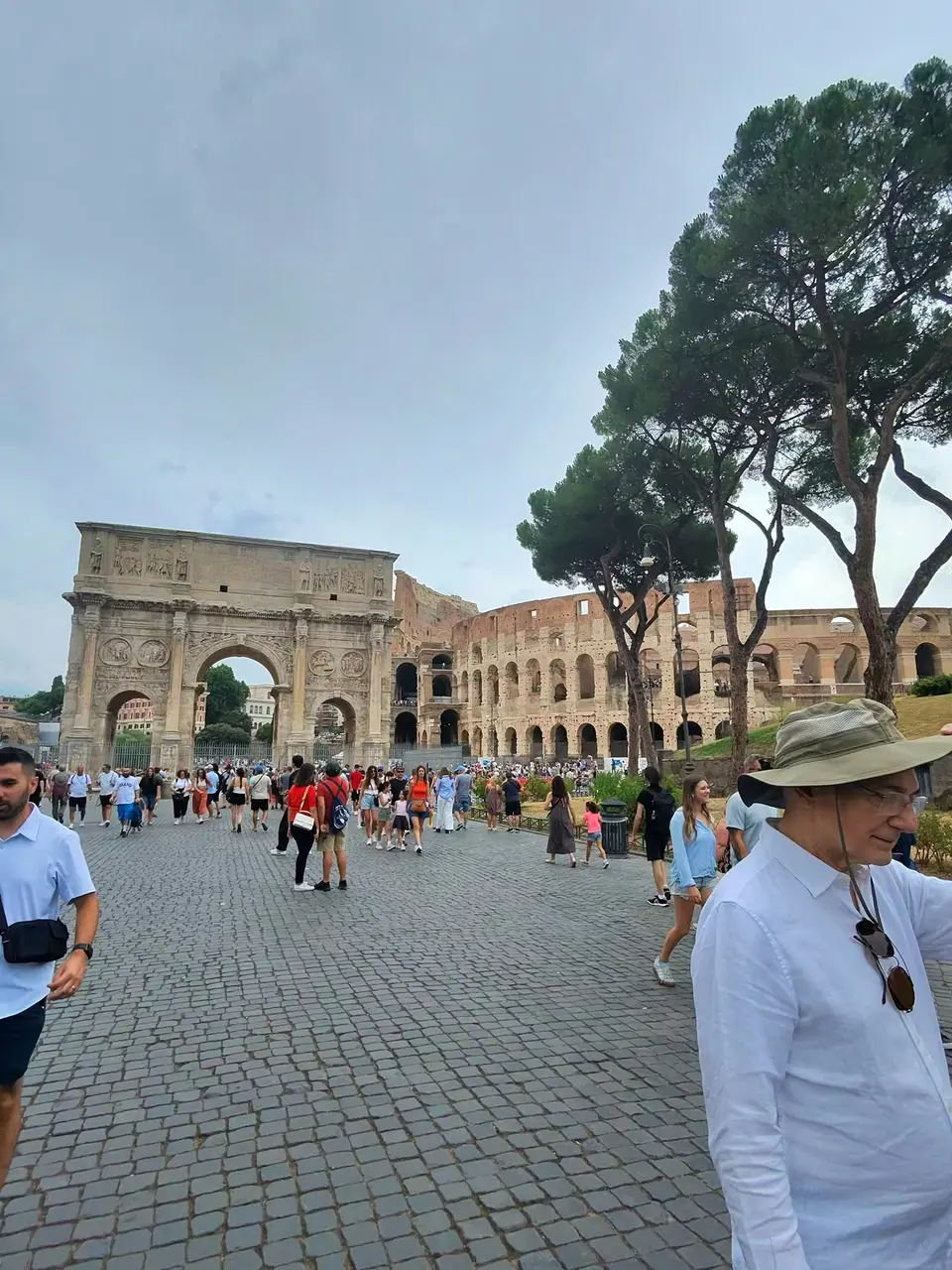 A vertical detail recorded near Colosseum on June 22, 2025.