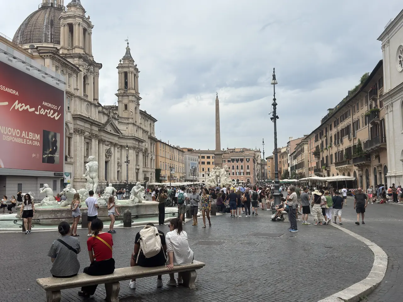 A wide view recorded near Piazza Navona on June 22, 2025.