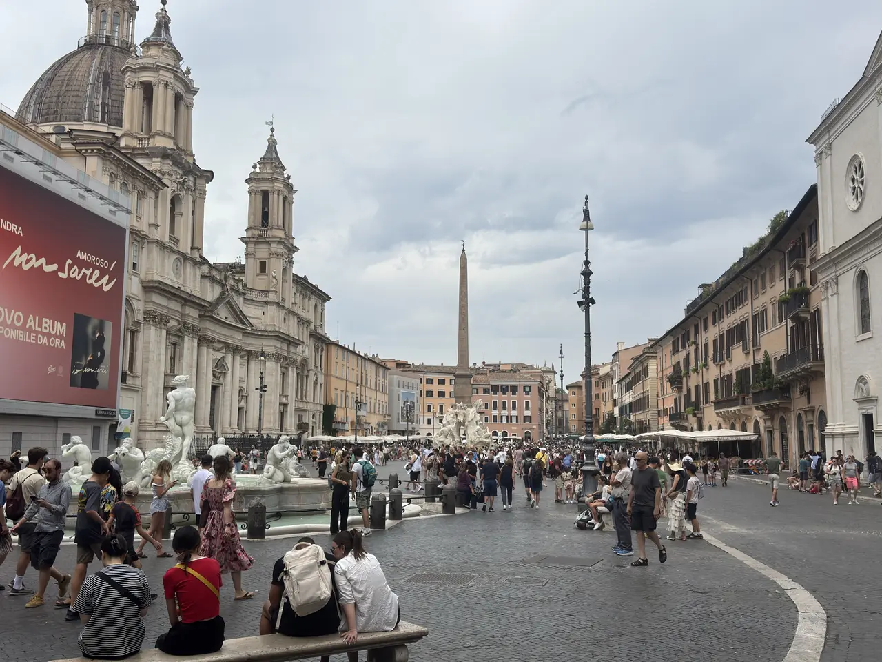 A wide view recorded near Piazza Navona on June 22, 2025.