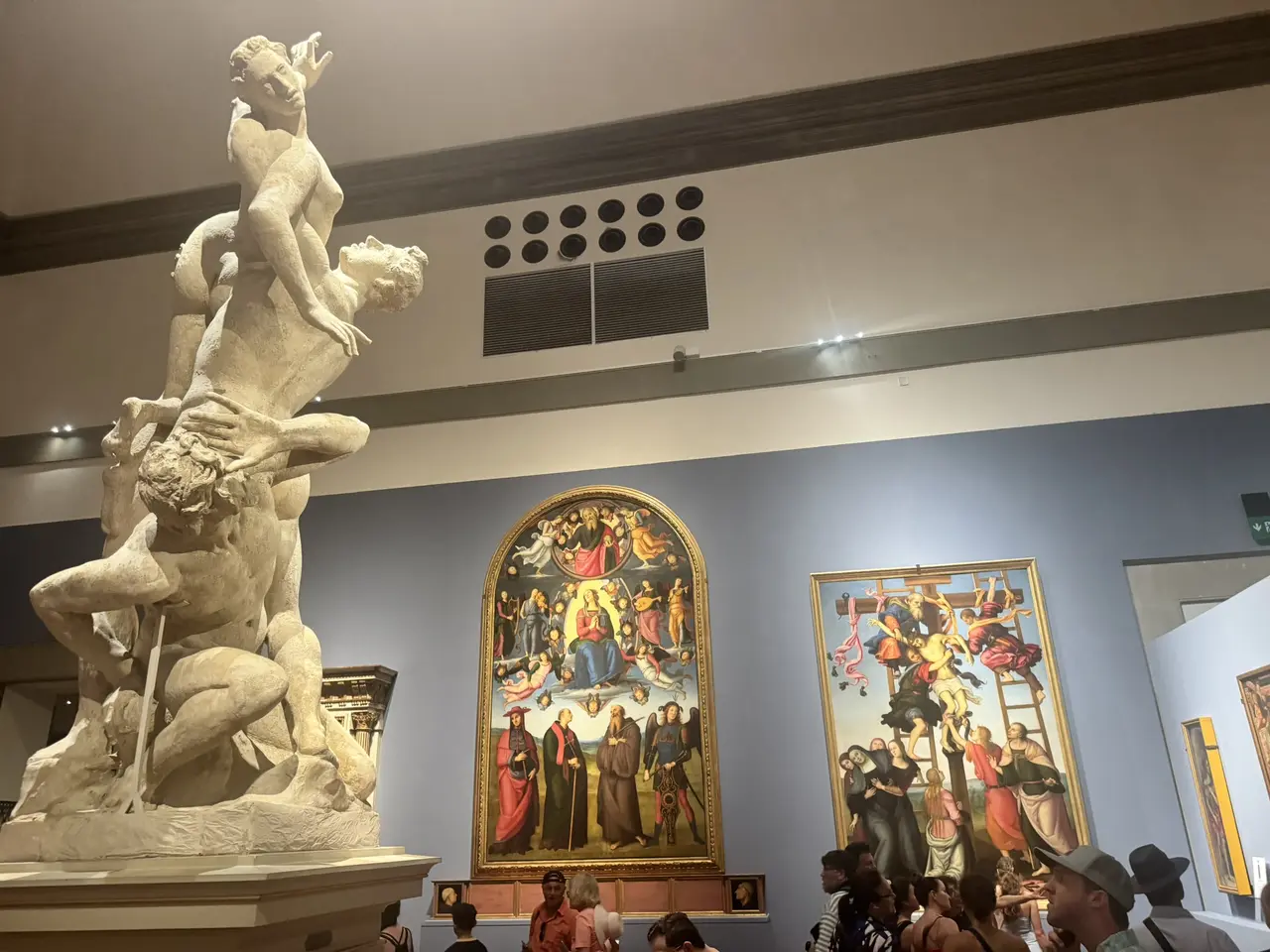 A wide view recorded near Galleria dell’Accademia and Michelangelo’s David on June 25, 2025.
