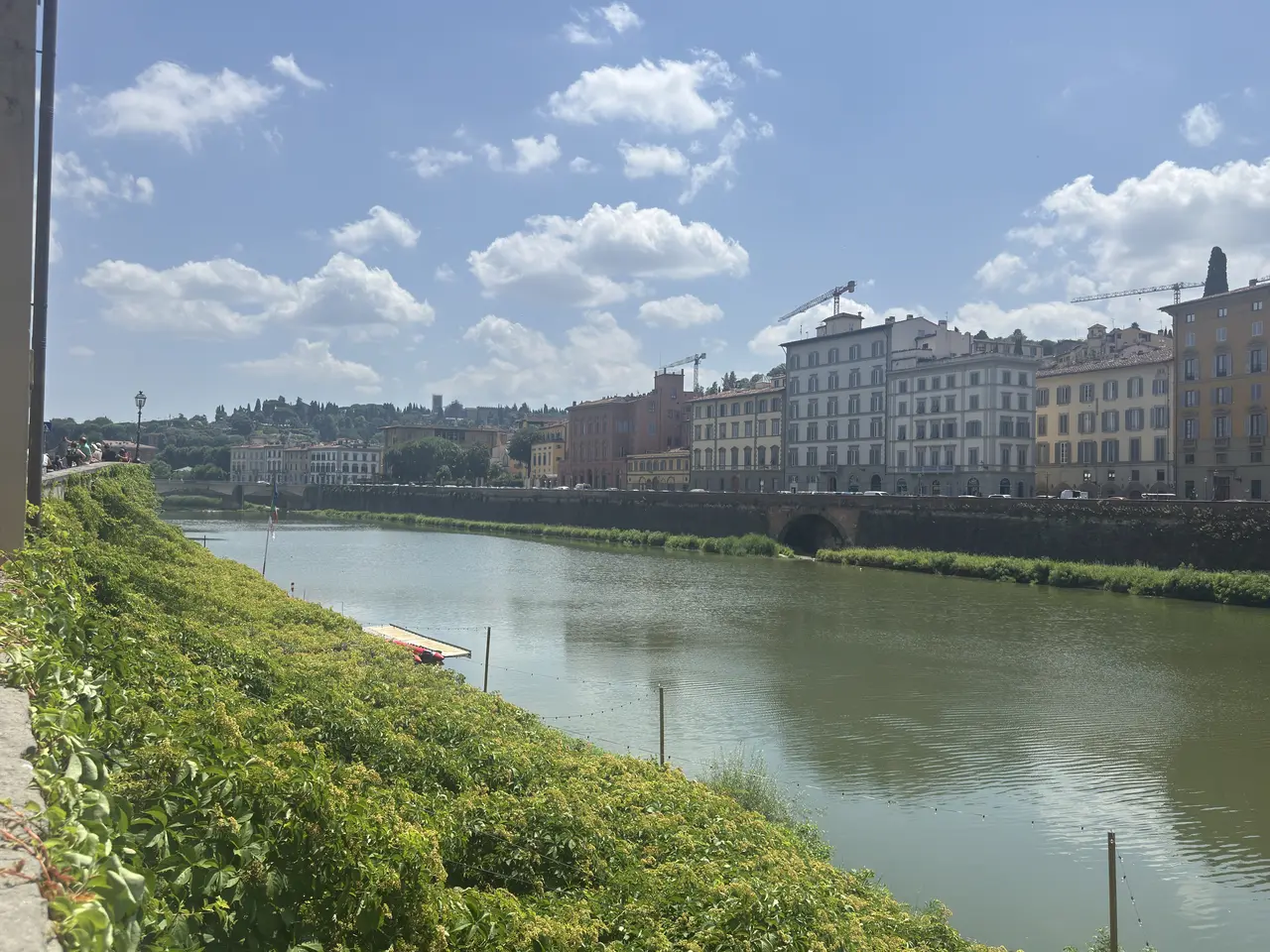 A wide view recorded near Ponte Vecchio on June 25, 2025.