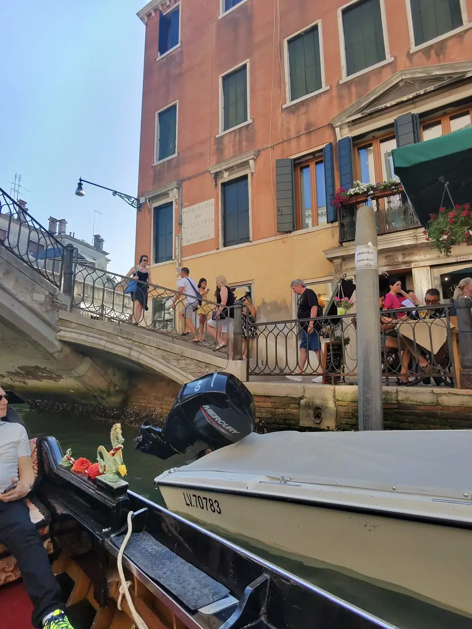 A vertical detail recorded near Venetian lanes and canals on June 26, 2025.
