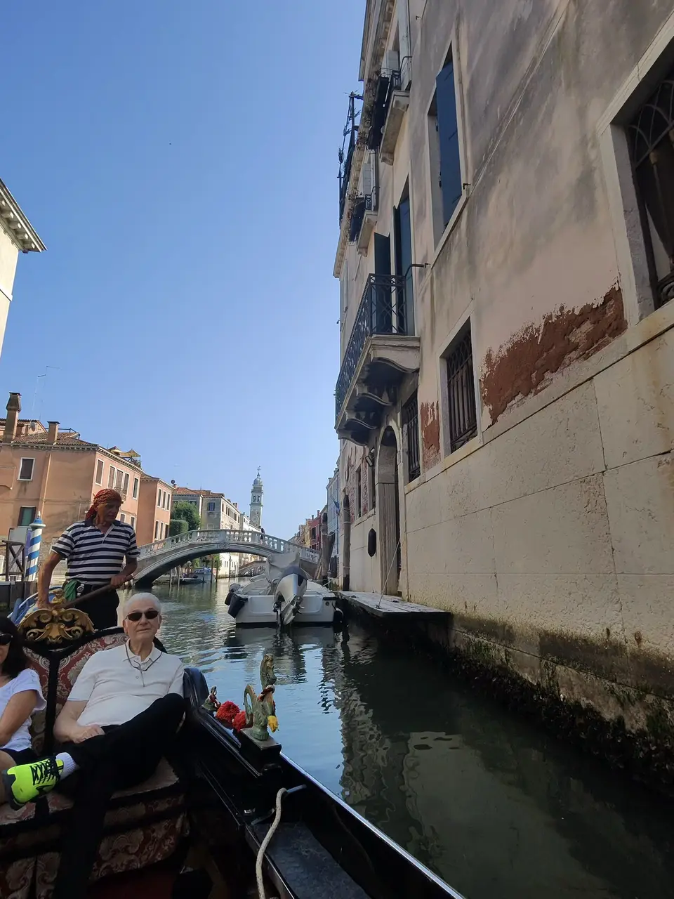 A vertical detail recorded near Venetian lanes and canals on June 26, 2025.