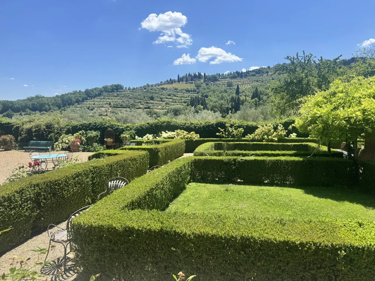 A wide view recorded near Chianti estate and olive groves on June 28, 2025.