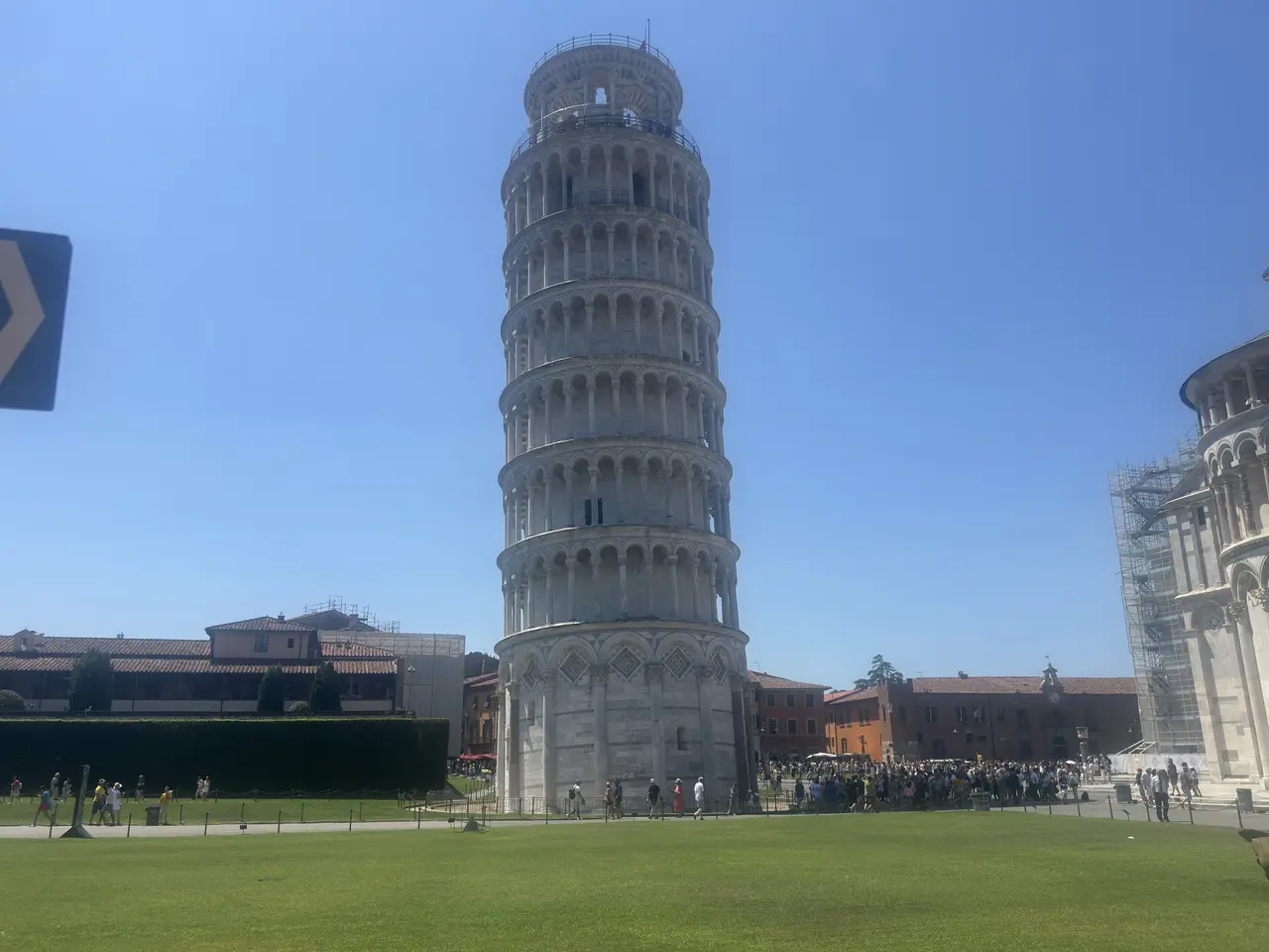 A wide view recorded near Piazza dei Miracoli on June 29, 2025.