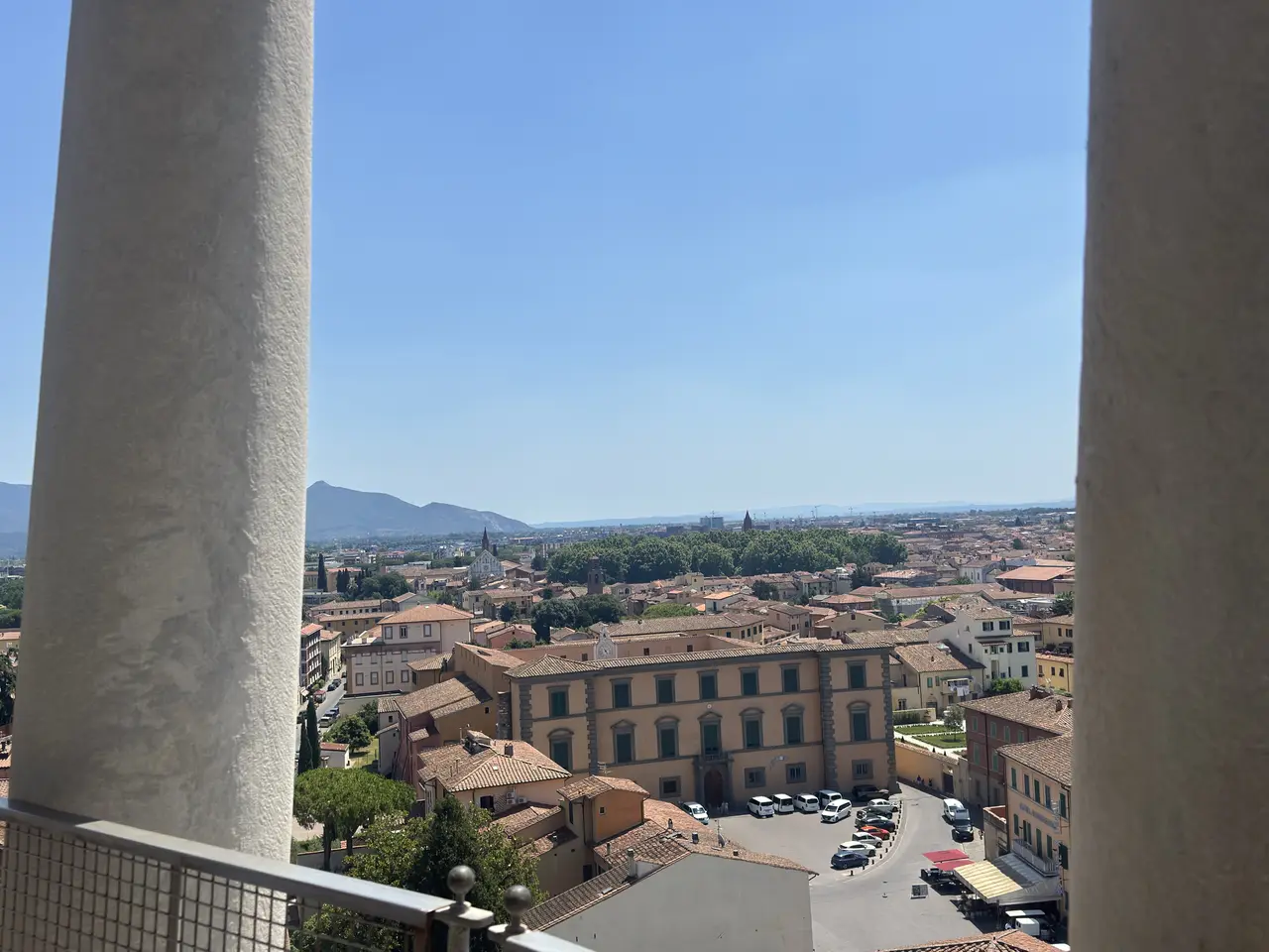 A wide view recorded near Piazza dei Miracoli on June 29, 2025.