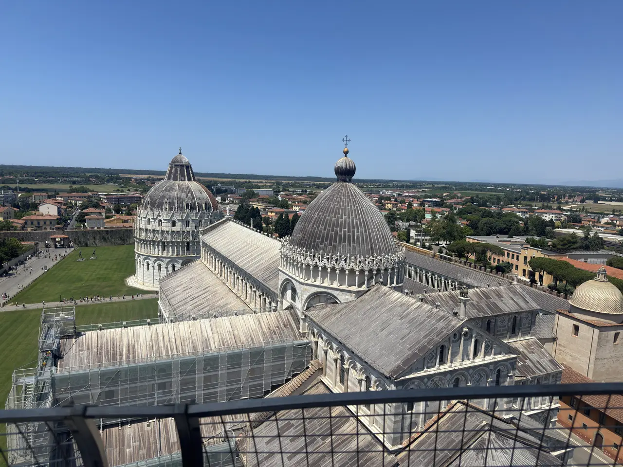 A wide view recorded near Piazza dei Miracoli on June 29, 2025.