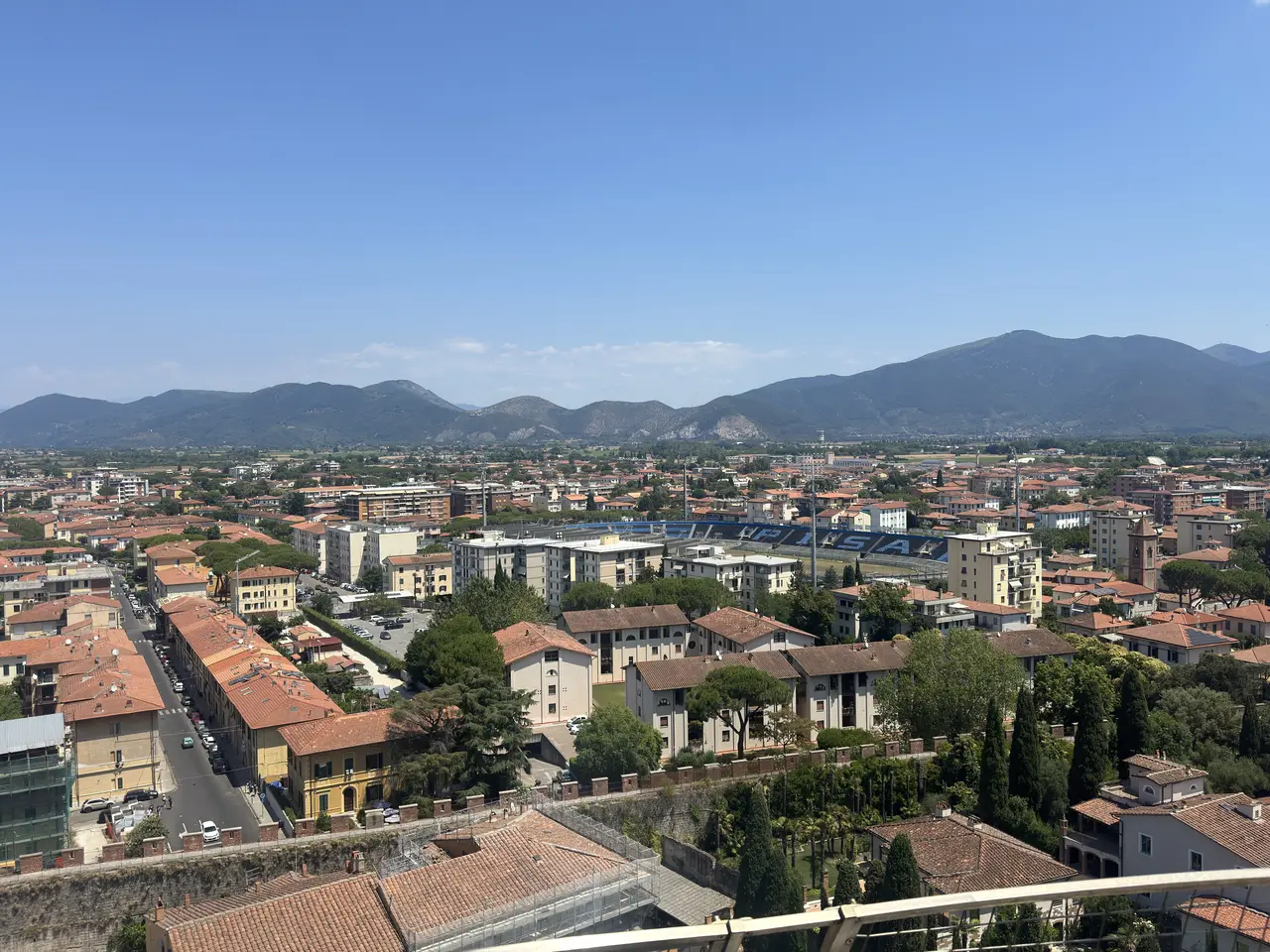 A wide view recorded near Piazza dei Miracoli on June 29, 2025.