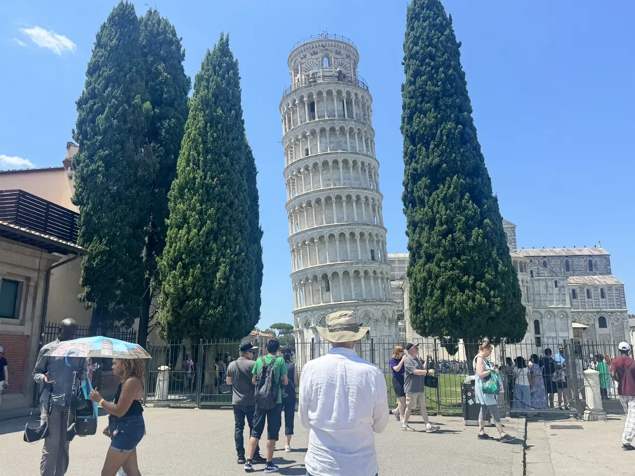A wide view recorded near Piazza dei Miracoli on June 29, 2025.