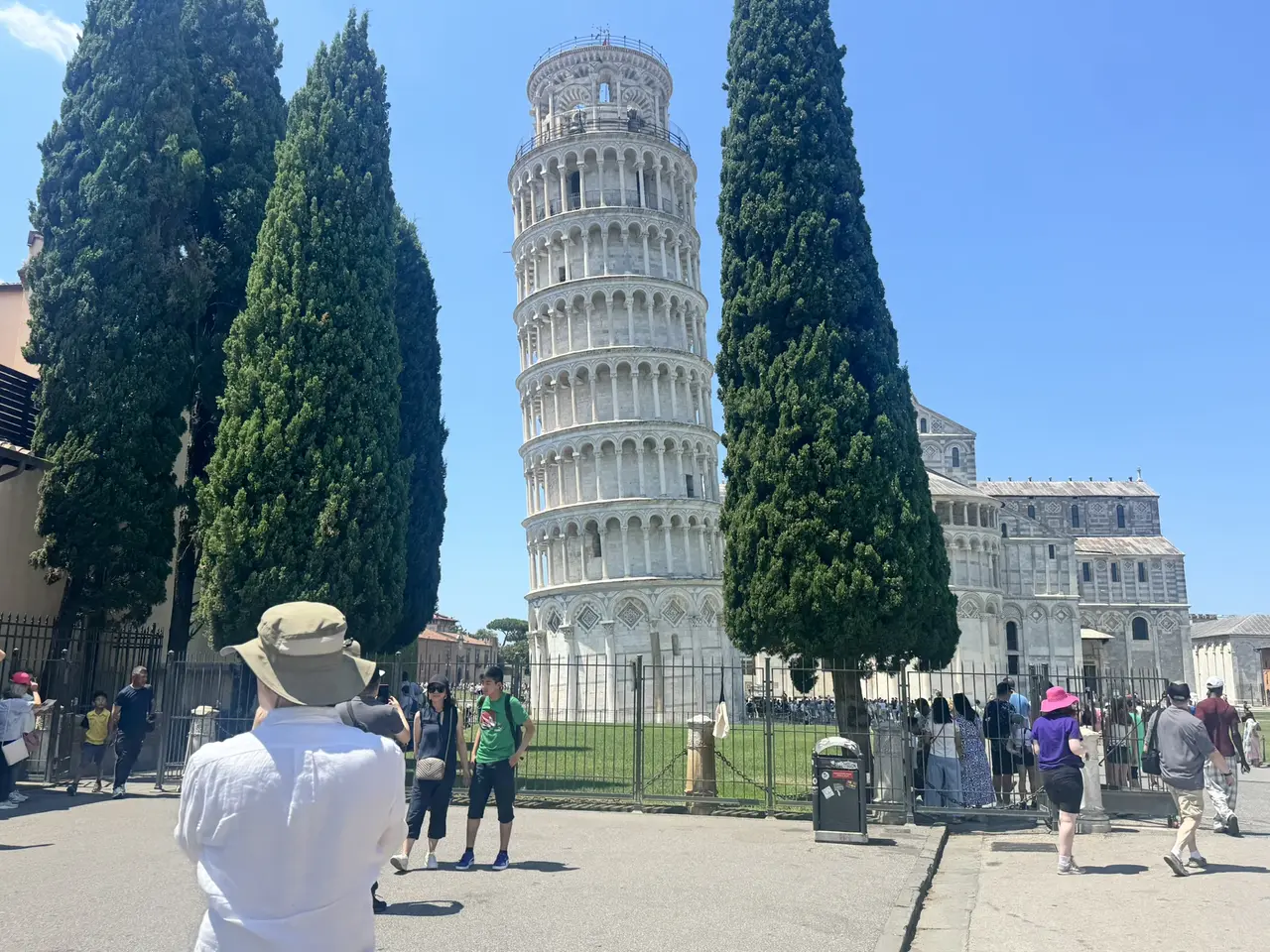 A wide view recorded near Piazza dei Miracoli on June 29, 2025.
