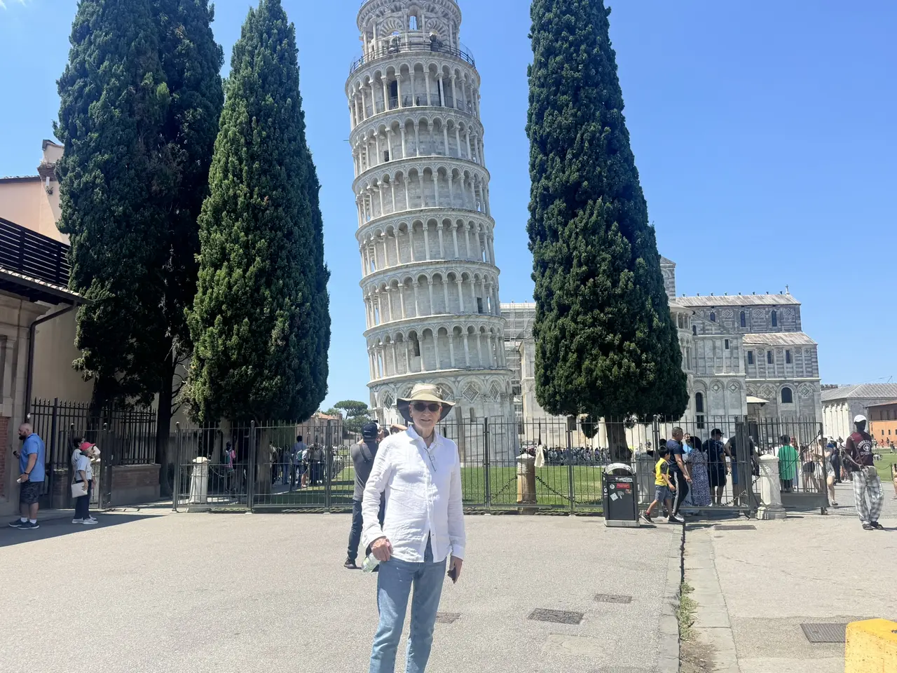 A wide view recorded near Piazza dei Miracoli on June 29, 2025.