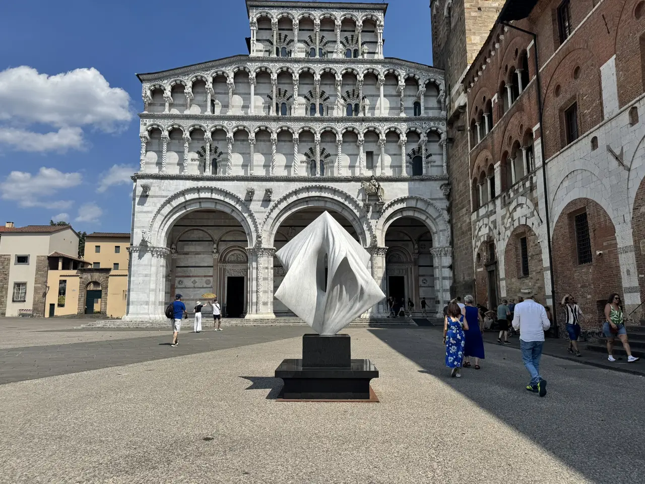 A wide view recorded near San Martino Cathedral on June 29, 2025.