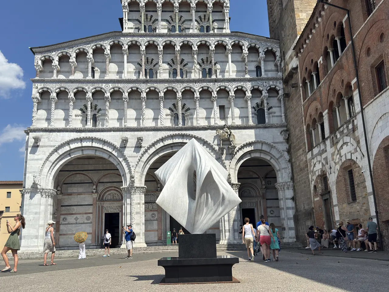 A wide view recorded near San Martino Cathedral on June 29, 2025.