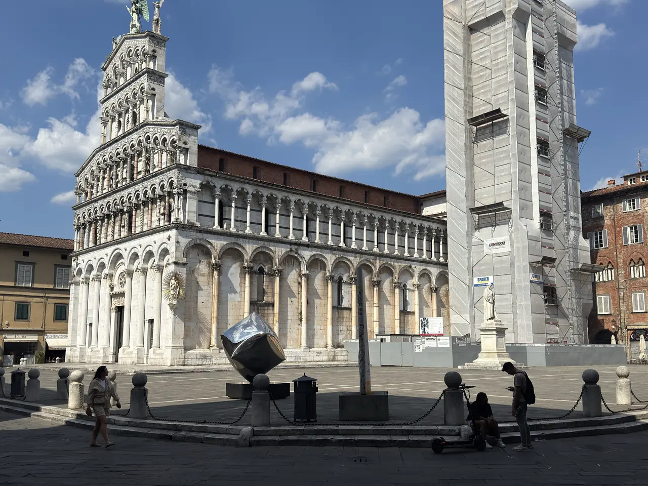 A wide view recorded near San Michele in Foro on June 29, 2025.