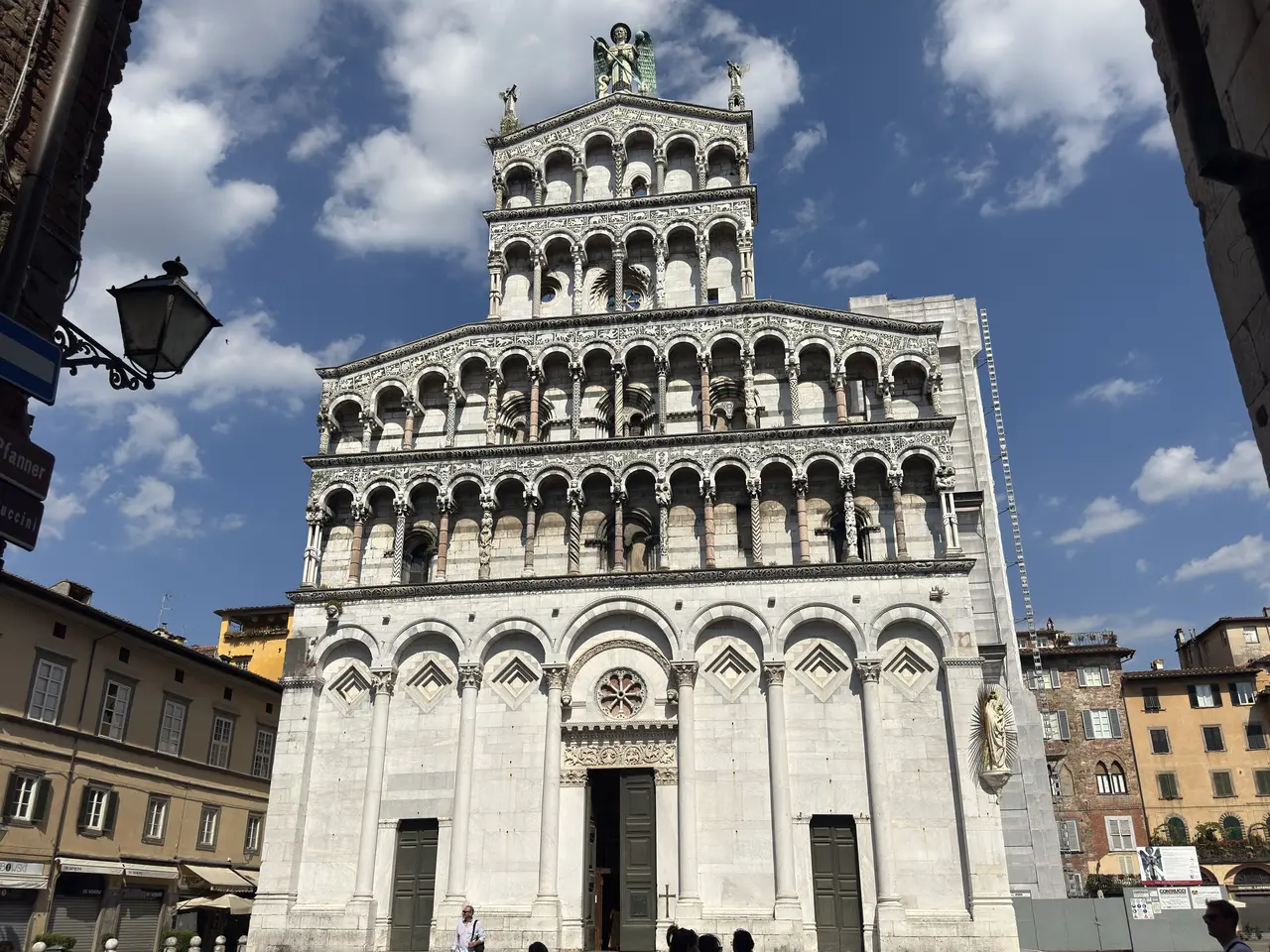 A wide view recorded near San Michele in Foro on June 29, 2025.
