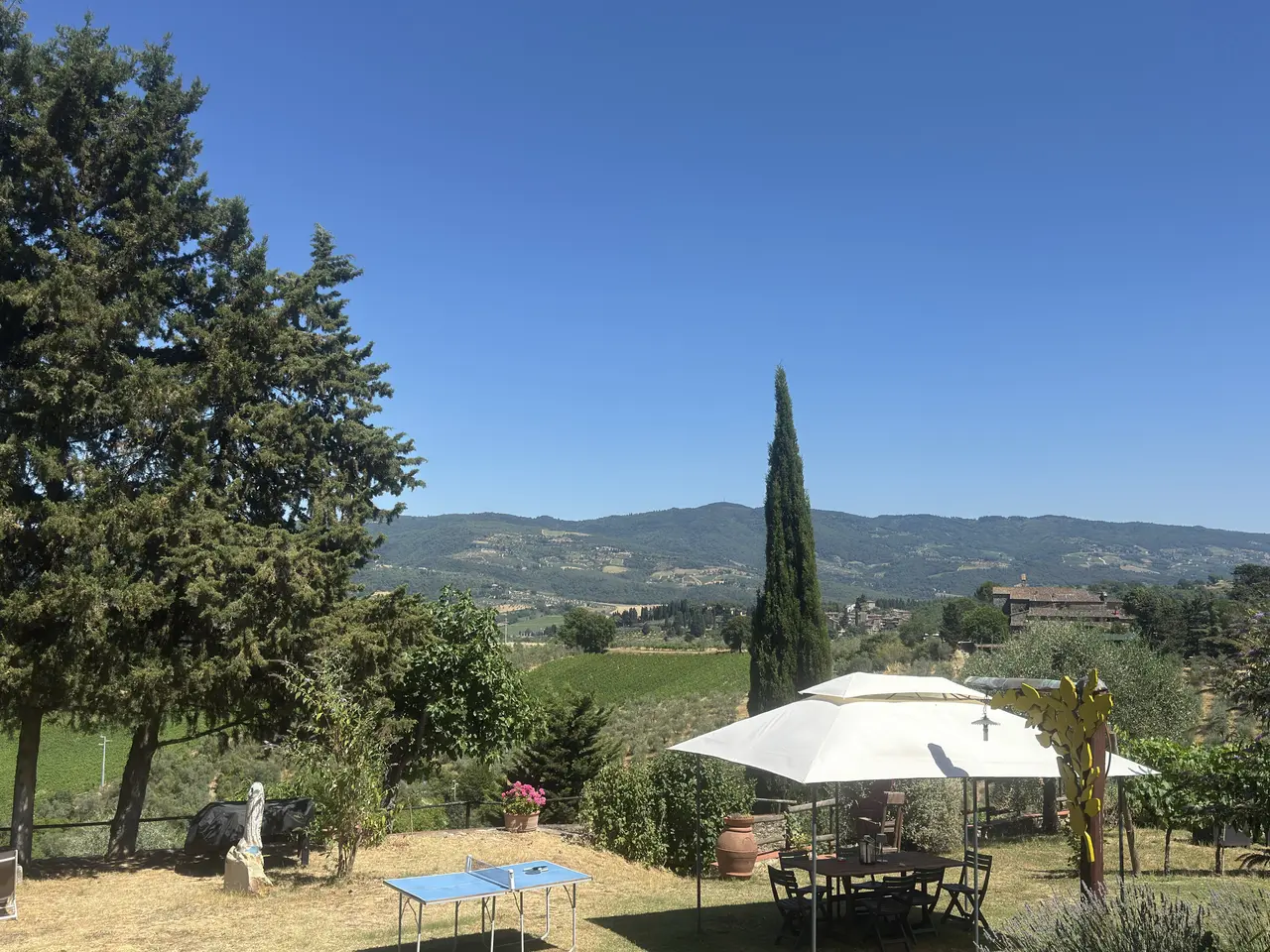 A wide view recorded near Lamole and the Chianti hills on June 30, 2025.