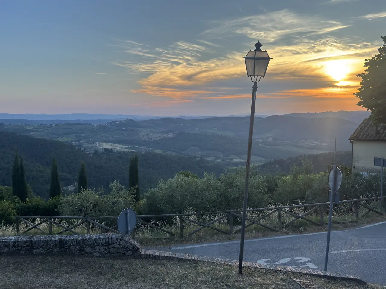 A wide view recorded near Lamole and the Chianti hills on June 30, 2025.