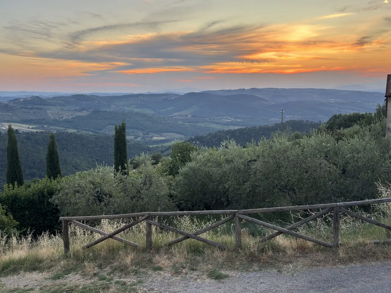 A wide view recorded near Lamole and the Chianti hills on June 30, 2025.