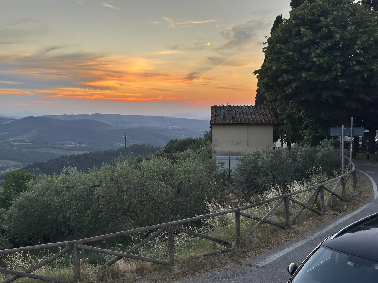 A wide view recorded near Lamole and the Chianti hills on June 30, 2025.