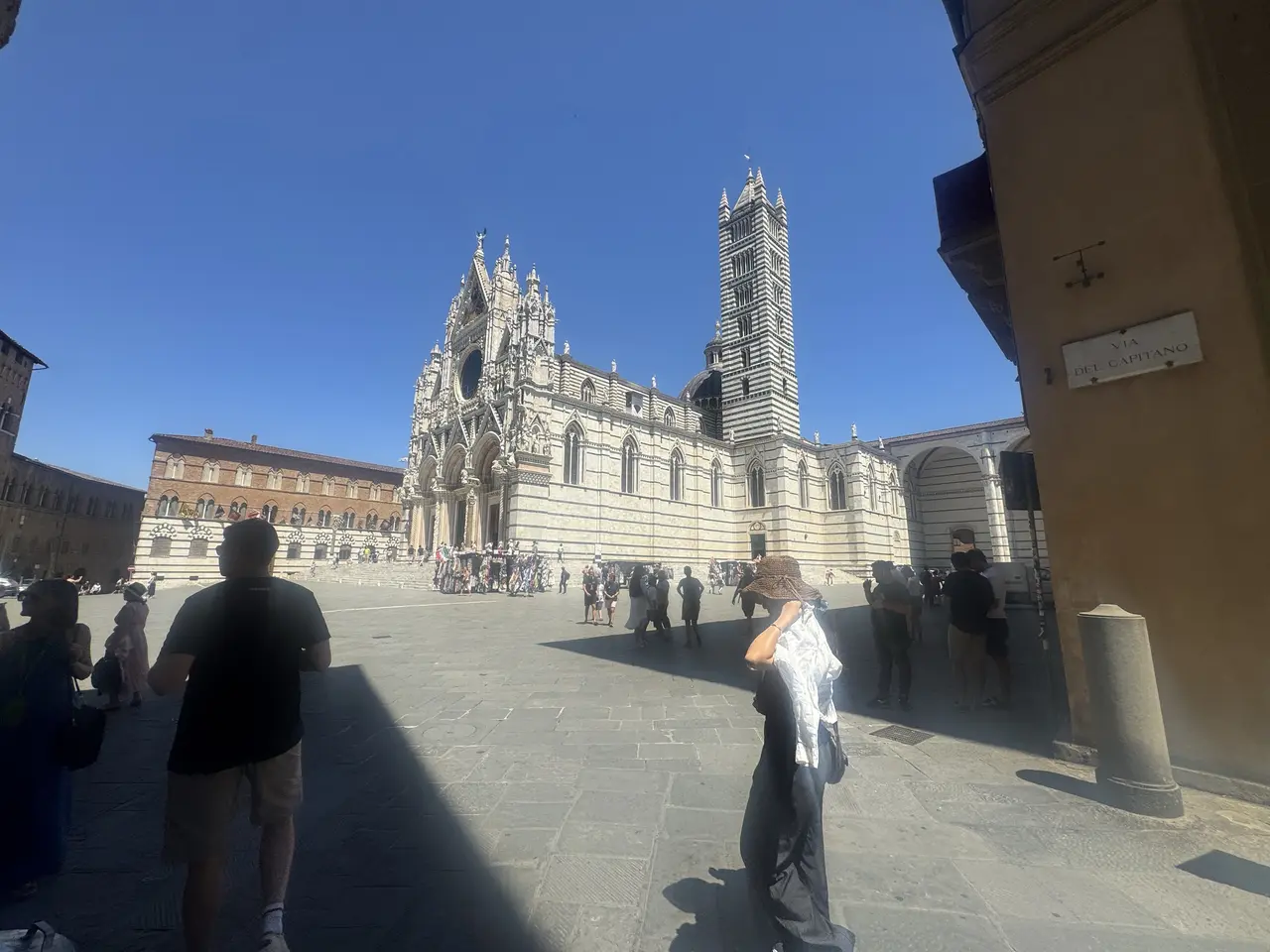 A wide view recorded near Siena Cathedral on July 1, 2025.