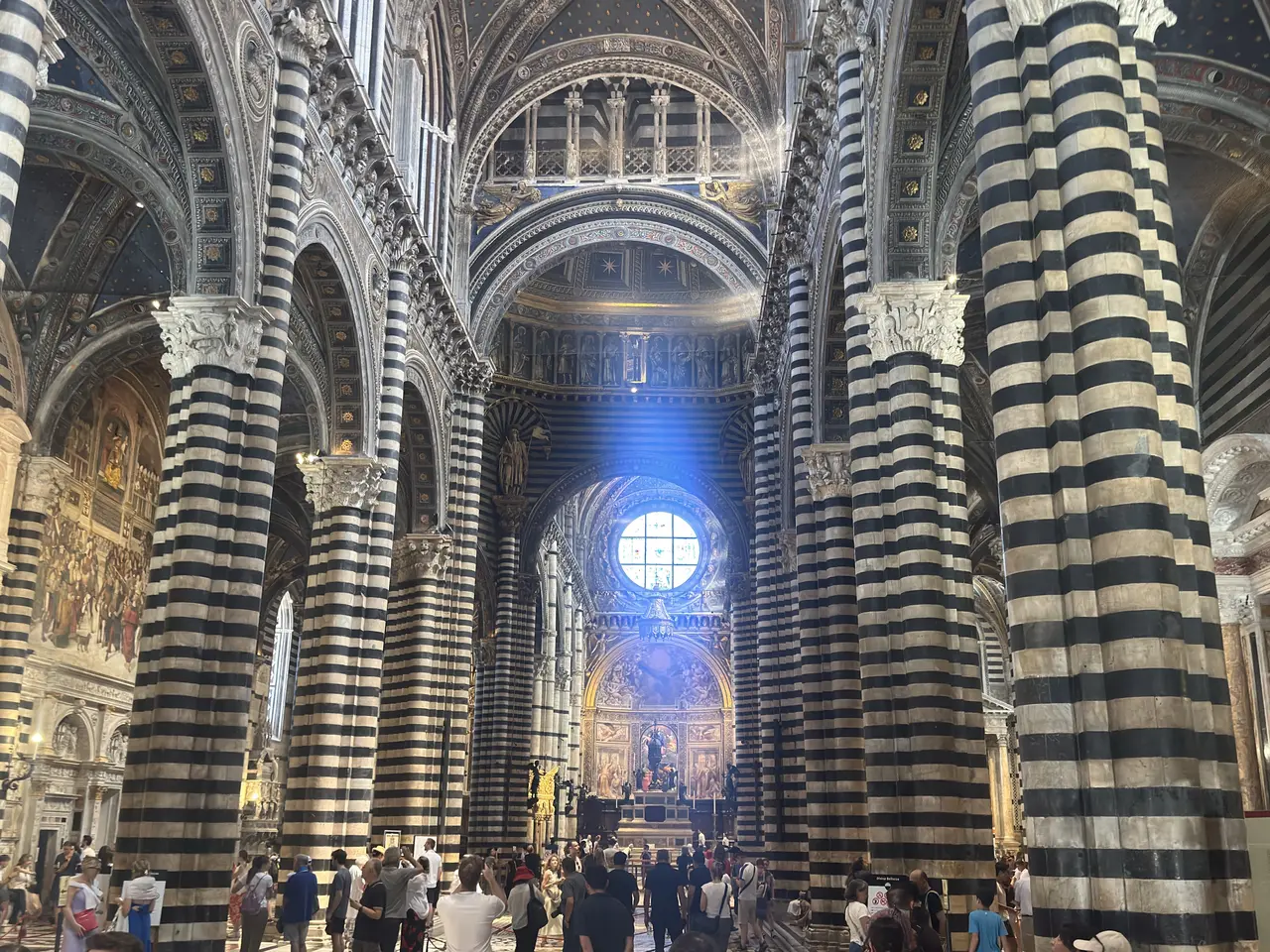 A wide view recorded near Siena Cathedral on July 1, 2025.