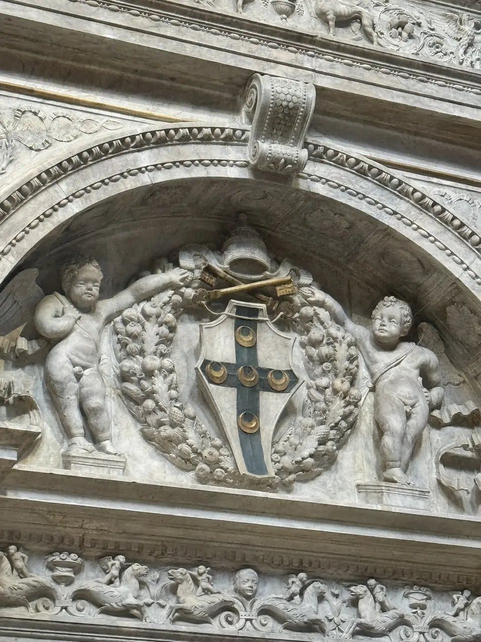 A vertical detail recorded near Siena Cathedral on July 1, 2025.