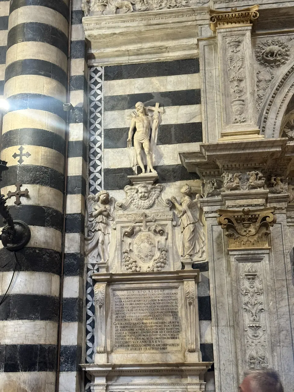 A vertical detail recorded near Siena Cathedral on July 1, 2025.