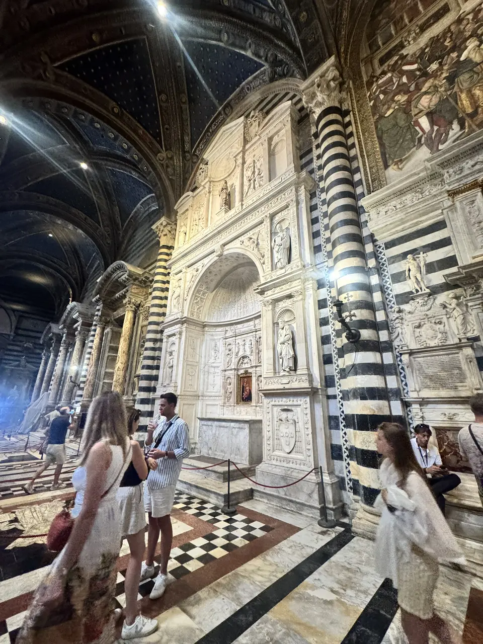 A vertical detail recorded near Siena Cathedral on July 1, 2025.