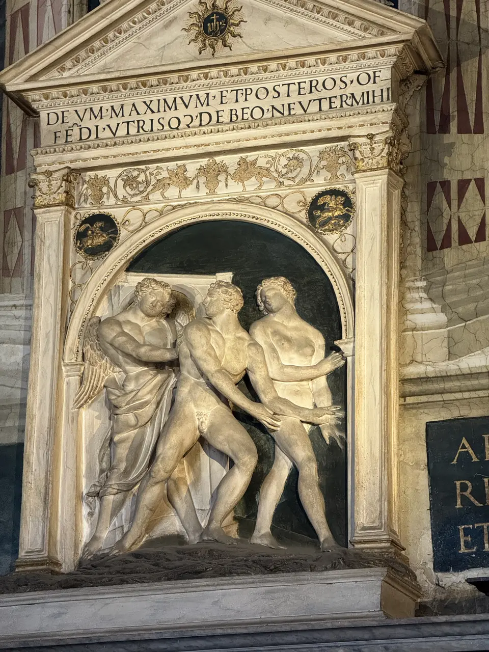 A vertical detail recorded near Siena Cathedral on July 1, 2025.