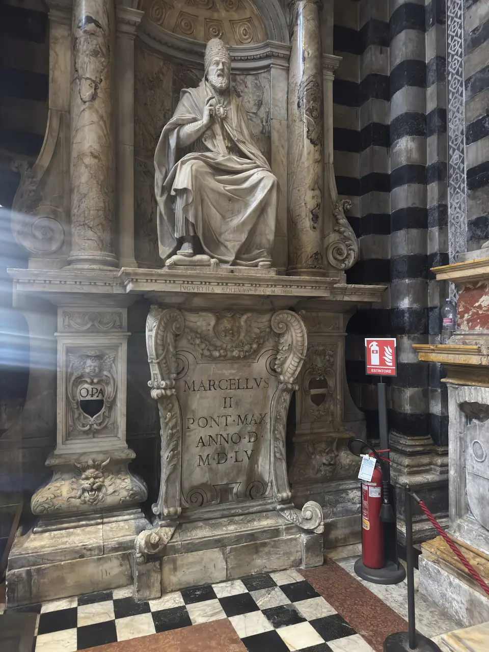 A vertical detail recorded near Siena Cathedral on July 1, 2025.