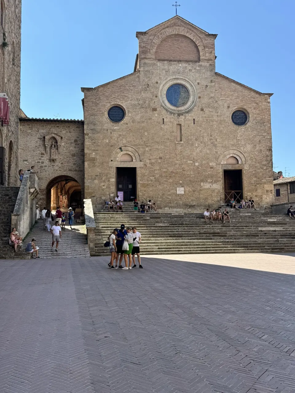 A vertical detail recorded near San Gimignano’s towers on July 1, 2025.