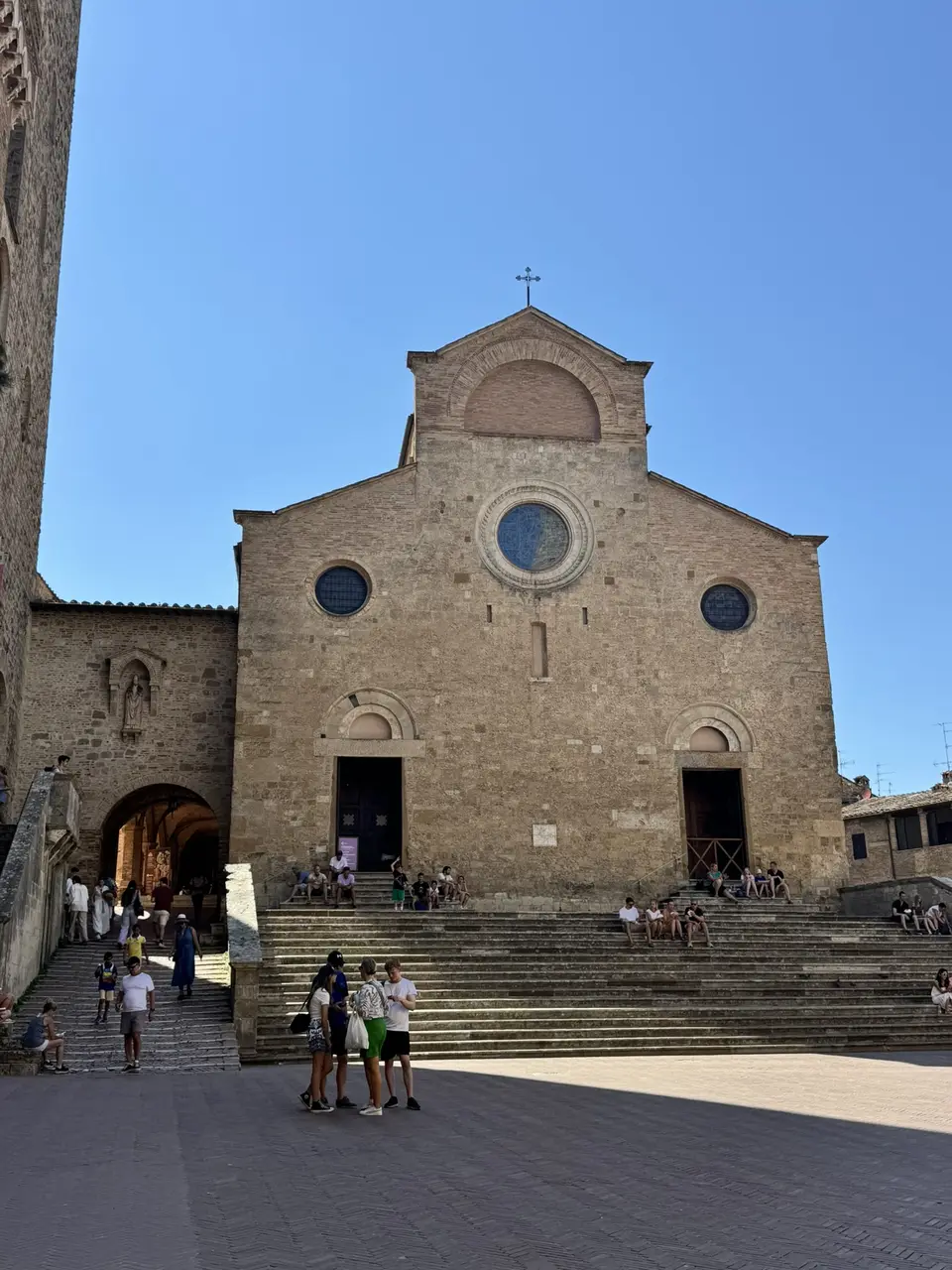 A vertical detail recorded near San Gimignano’s towers on July 1, 2025.